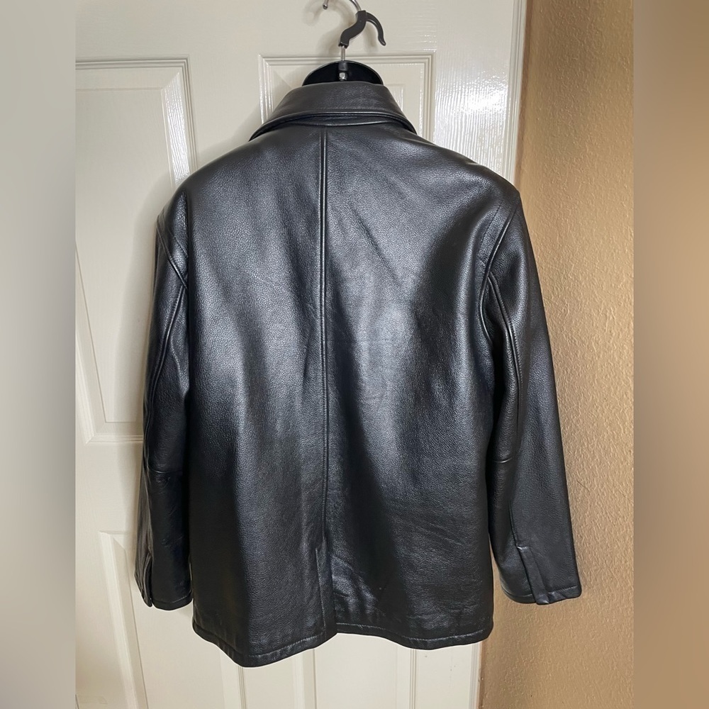New Old Stock Vintage Guess Men's leather jacket. GUESS Medium‌‌‌‌‌‌‌ - Picture 4 of 10